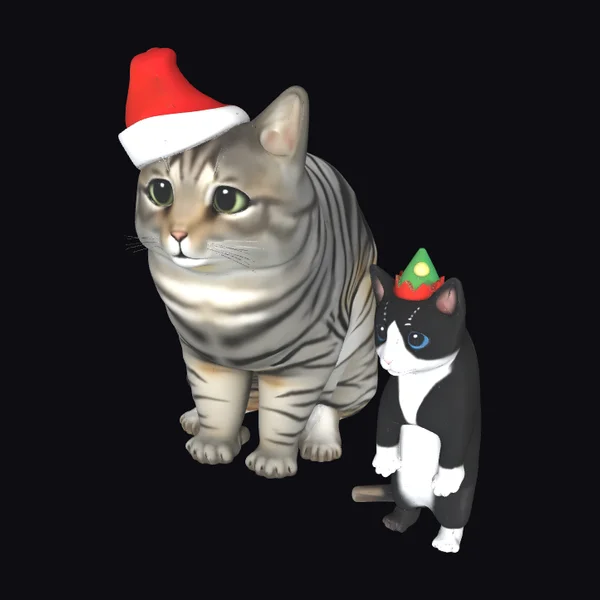 Festive Feline Friends