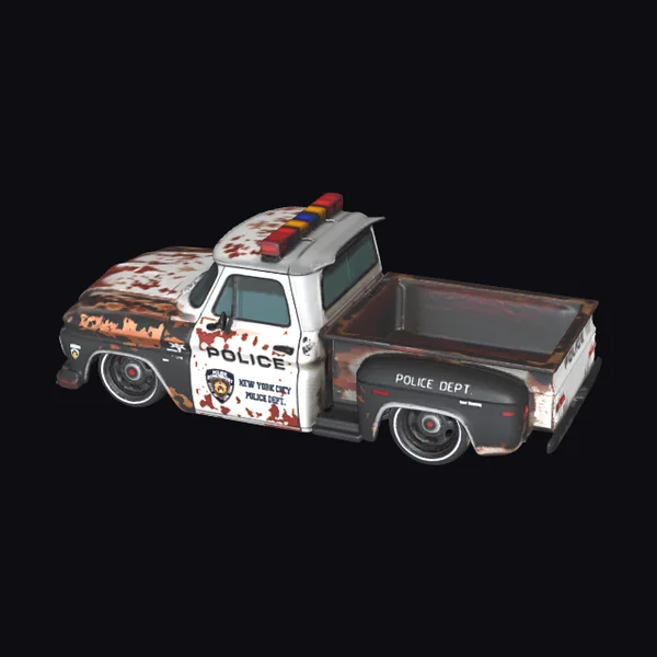 Bloodstained Police Pickup Truck