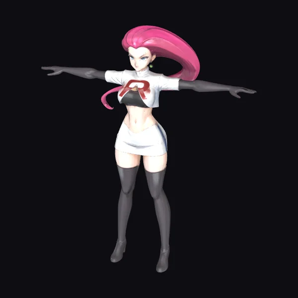 Anime Pink Hair Character