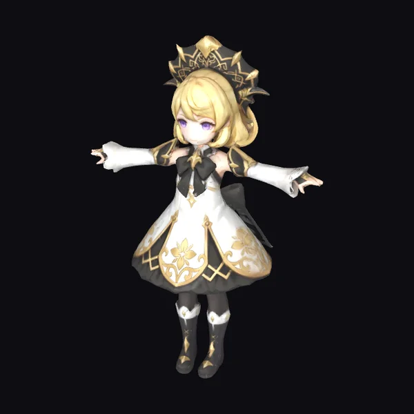 Blonde Mage in Gold