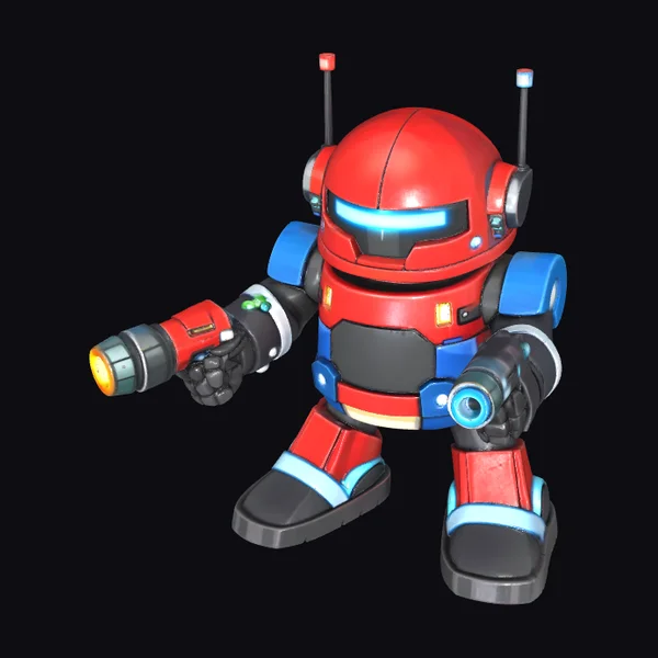 Red Blue Robot Soldier