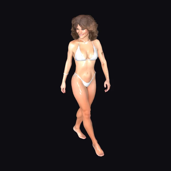 Woman in White Bikini