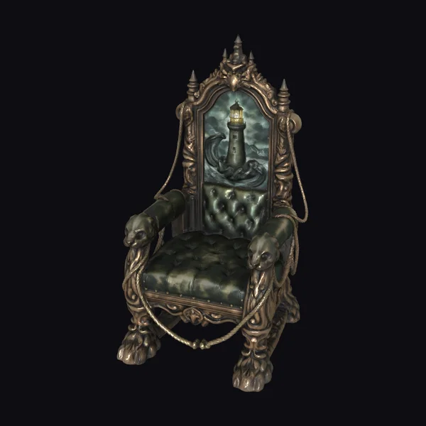 Ornate Lighthouse Throne Chair