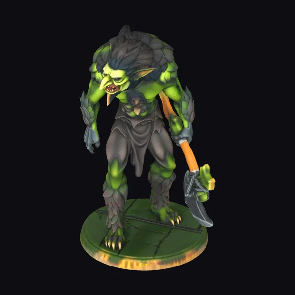 Green Monster with Axe