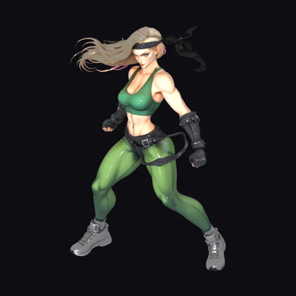 Green Fighter Girl