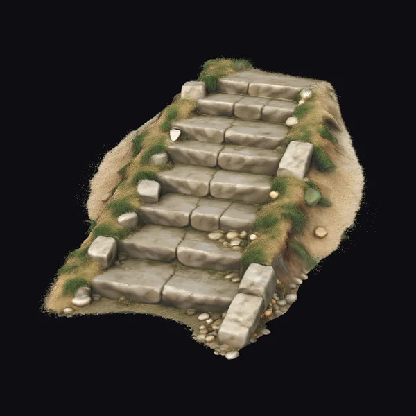 Weathered Stone Pathway Steps