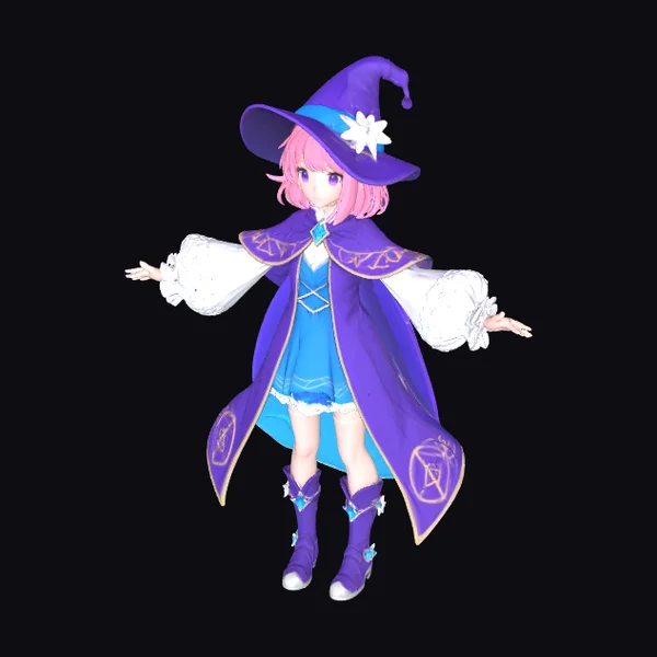 Young Wizard Girl Purple