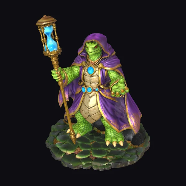 Green Scaly Hooded Wizard