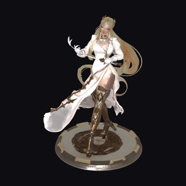 Blonde Female Warrior Figurine