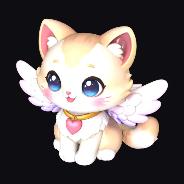 Winged Kitten Charm