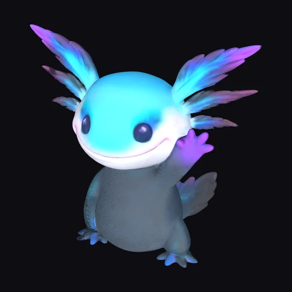 Cute Winged Axolotl