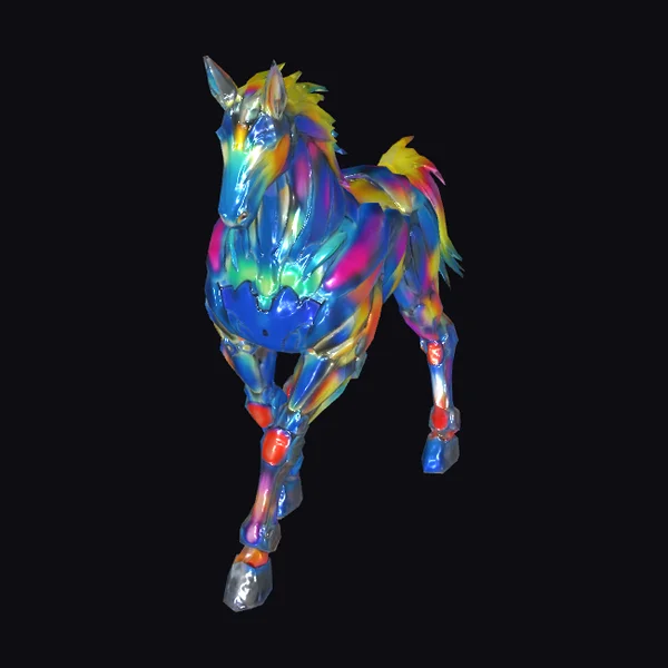 Rainbow Metal Horse