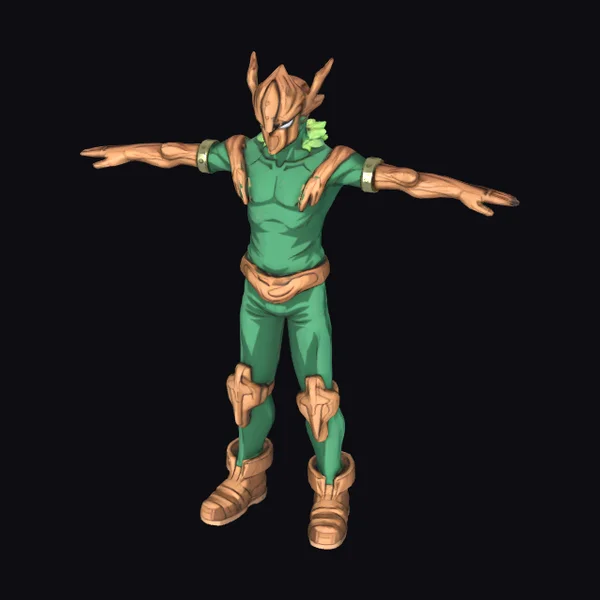 Green Armored Humanoid Figure