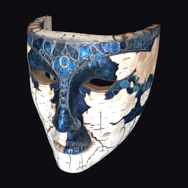 Cracked Blue Mask