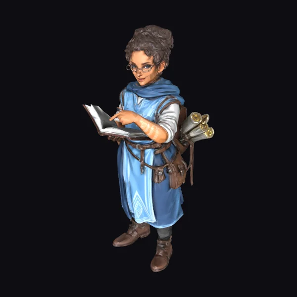 Female Scholar with Glasses