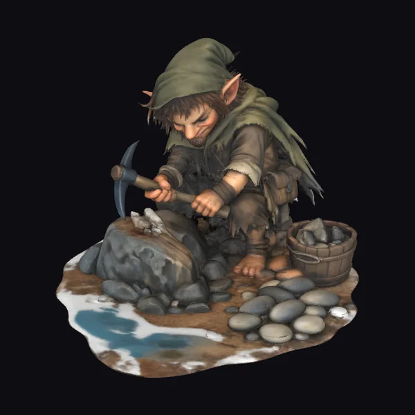 Dwarf Miner with Pickaxe