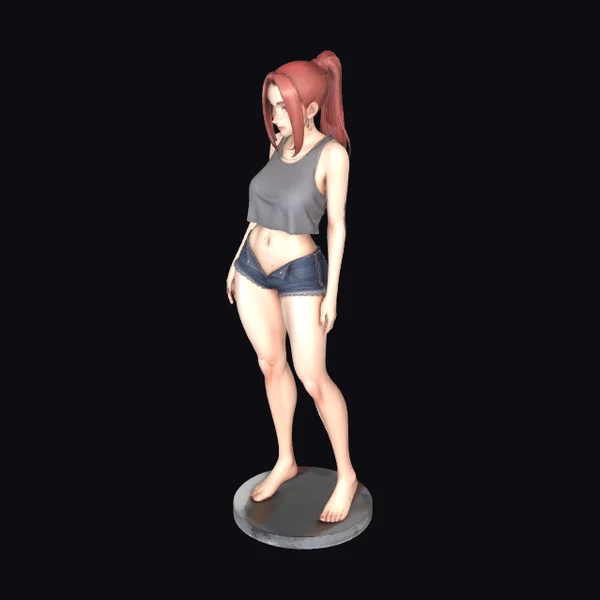 Red-Haired Woman Standing