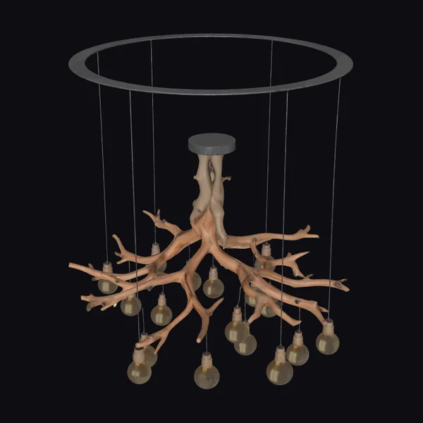 Rustic Wooden Chandelier