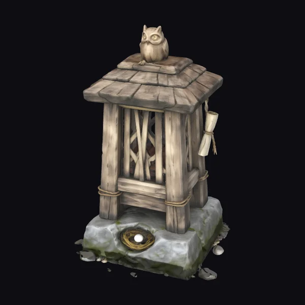 Owl Shrine with Nest