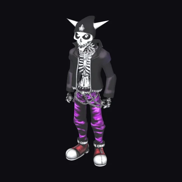 Punk Skeleton Character