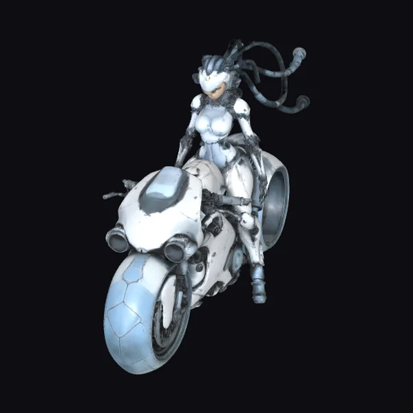 Cybernetic Biker Girl