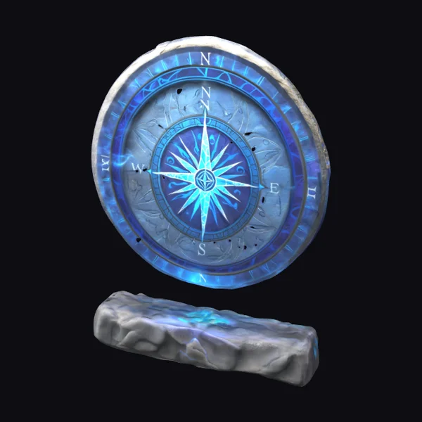 Glowing Rune Etched Compass