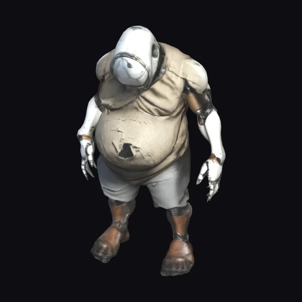 Steampunk Cyborg Character