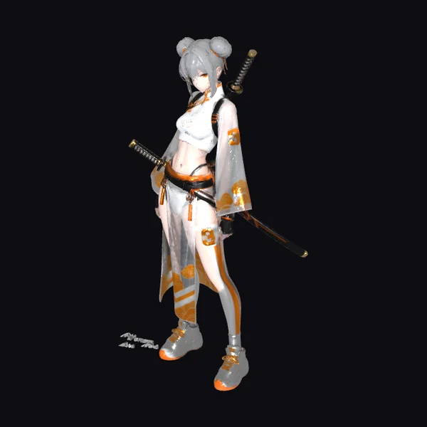 Samurai Streetwear Girl