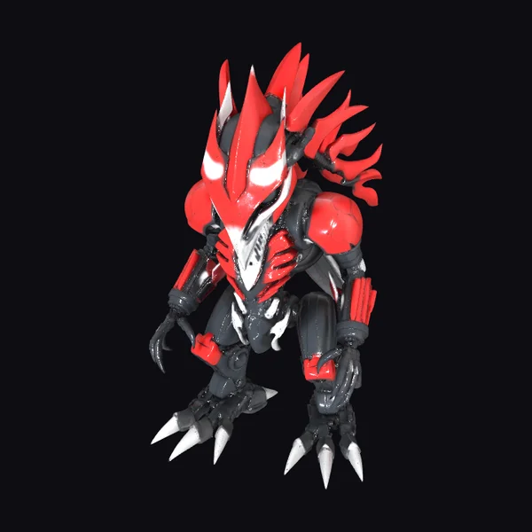 Red Black Assassin Robot