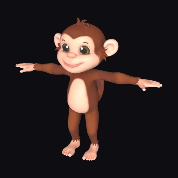 Cartoon Monkey Pose