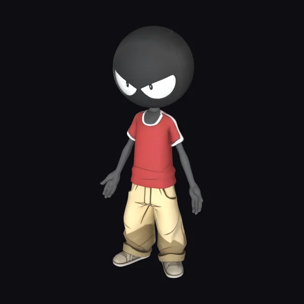 Cartoon Character in Red