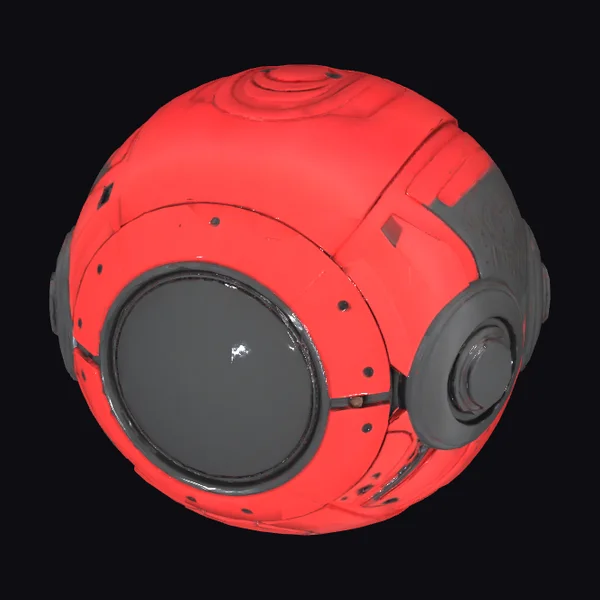 Red Spherical Robot Eye
