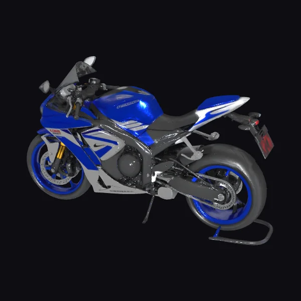 Blue Racing Motorcycle