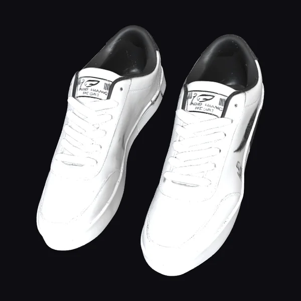 White Feathered Sneakers