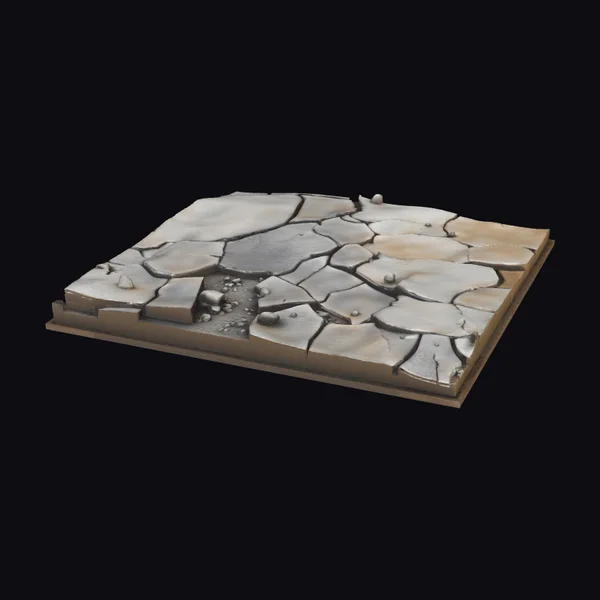 Cracked Concrete Ground Surface