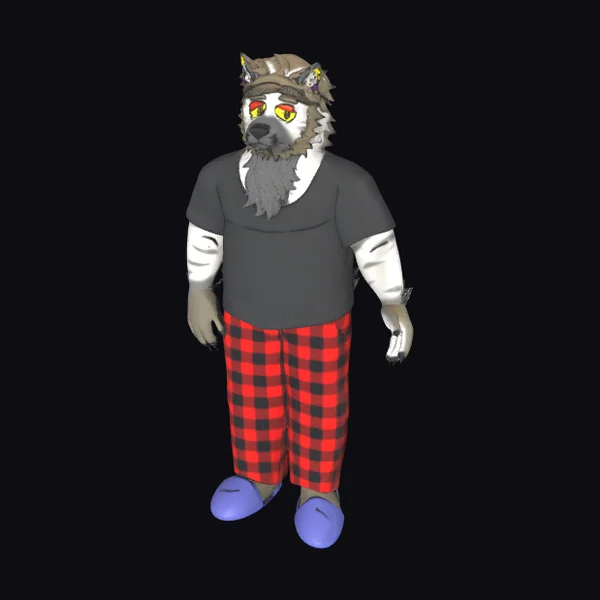 Anthro Striped Hyena Pajamas