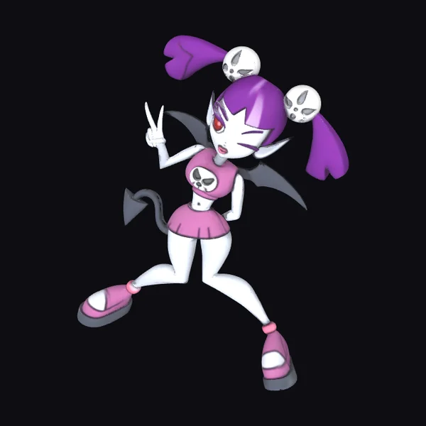 Purple Vampire Cheerleader