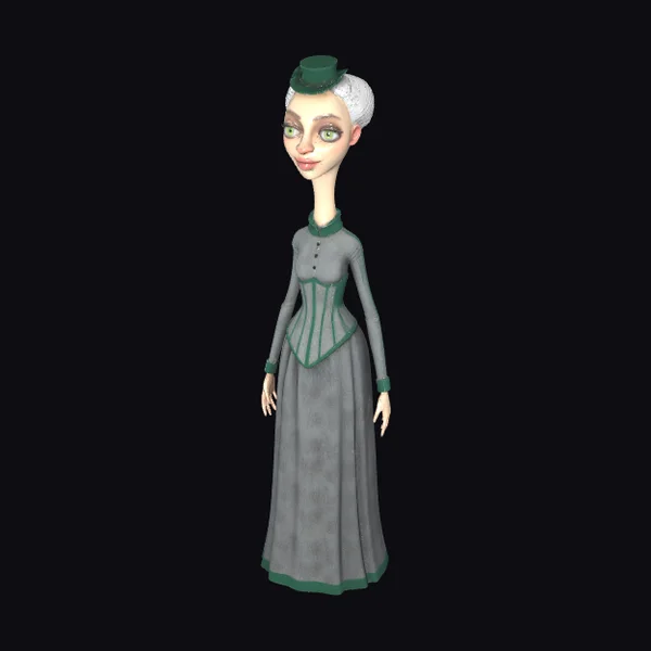 Cartoon Victorian Lady