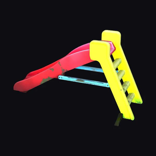 Weathered Plastic Playground Slide