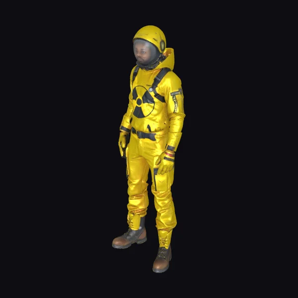 Man in Yellow Hazmat Suit