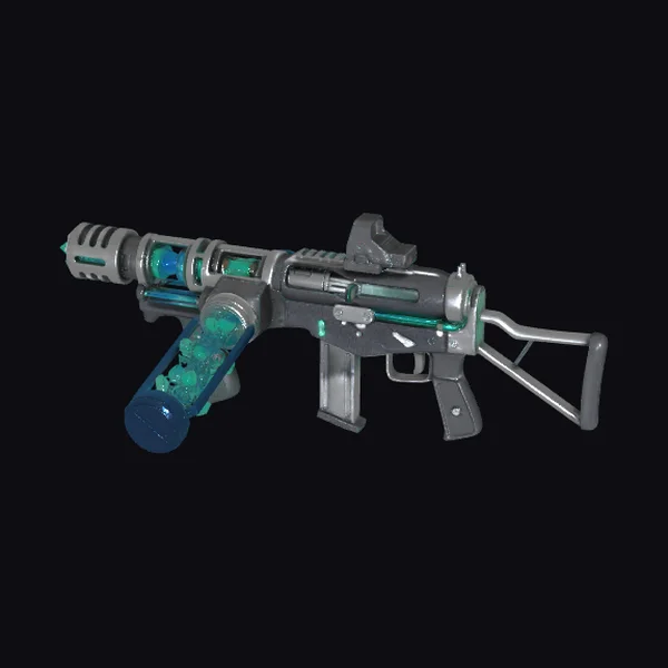 Glowing Sci-Fi Blaster Gun