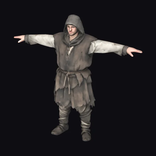 Medieval Hooded Character
