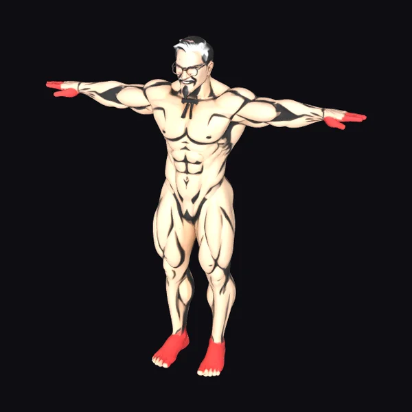 Muscular Man with Glasses