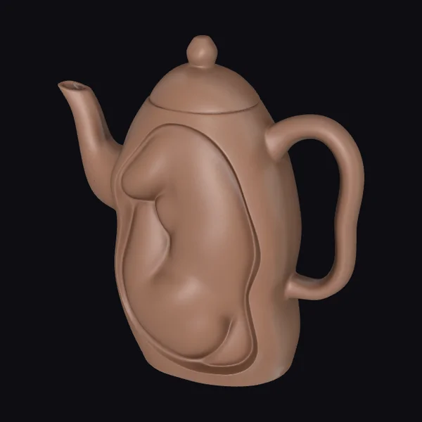 Elegant Brown Teapot
