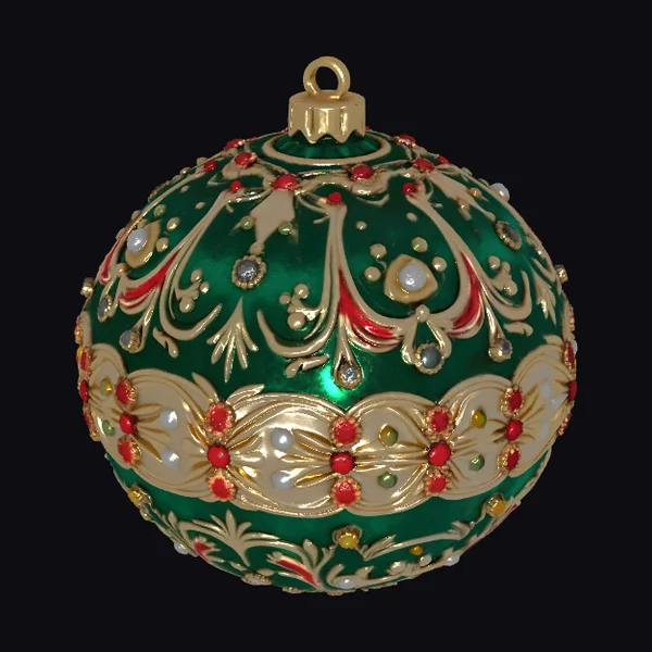 Ornate Green Christmas Ornament