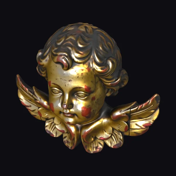 Golden Cherub Bust