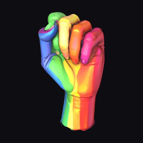 Rainbow Fist Sculpture