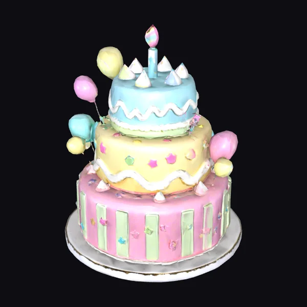 Pastel Birthday Cake Tower
