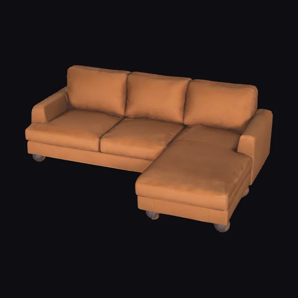 Brown Modular Sofa