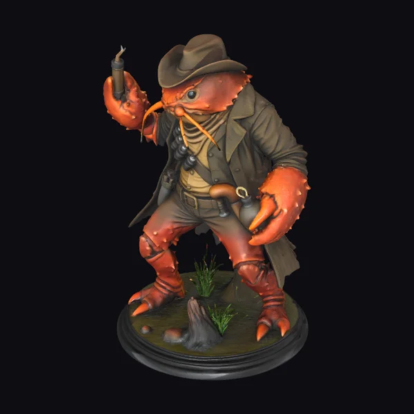 Cowboy Crab Figurine